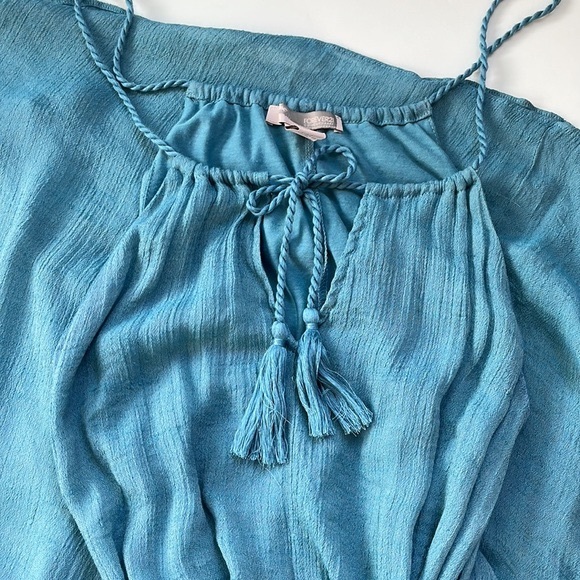 Forever 21 Maxi Dress with Tie Waist in Sea Blue, Size Small - Picture 8 of 12